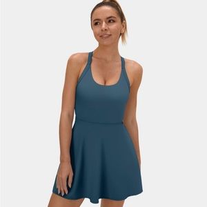NEVER WORN Halara Backless Cut Out Twisted Side Pocket 2-in-1 Dress